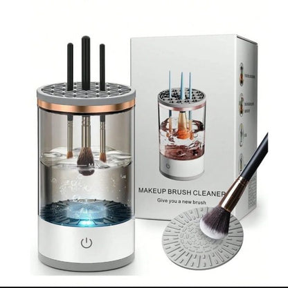 Automatic Electric Makeup Brush Cleaner & Holder - Effortless Cleaning & Drying Machine